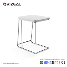 Orizeal Small Modern White Side Table for Bedroom (OZ-OTB007)